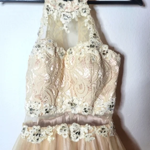 Dancing Queen Whimsical Romantic Lace & Tulle Embroidered Dress Size XS - Picture 3 of 12